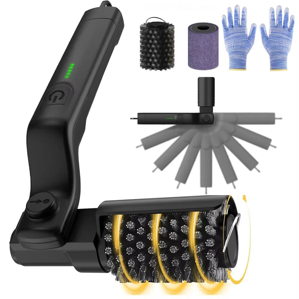 GrillForce ProSpin™ Cordless Electric Grill Brush with 2 Cleaning Heads